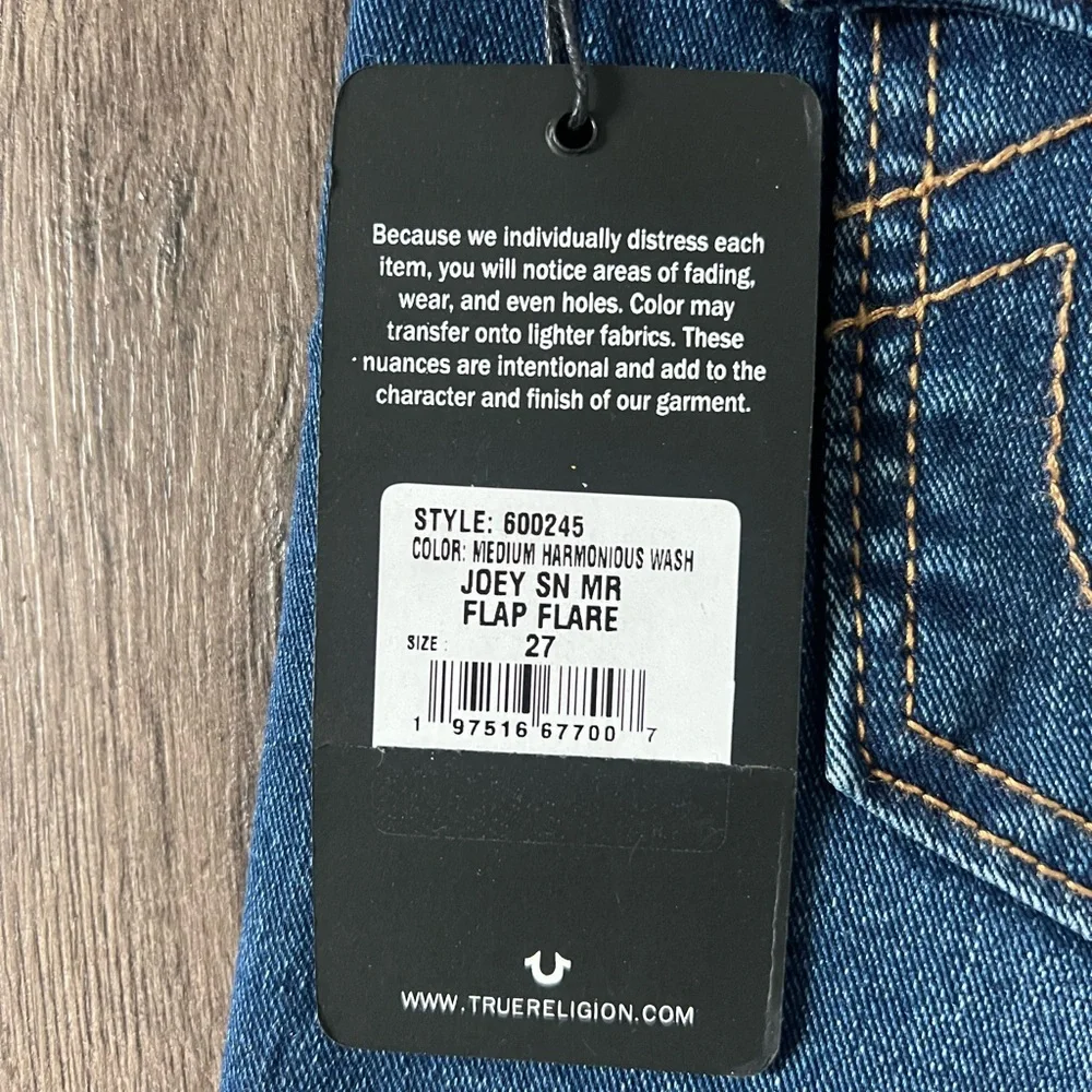 True Religion Dark Blue Flare Jeans - Picture 3 of 6